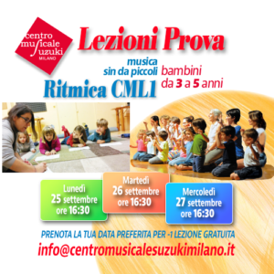 ritmica suzuki cml1 prenotazione della lezione prova